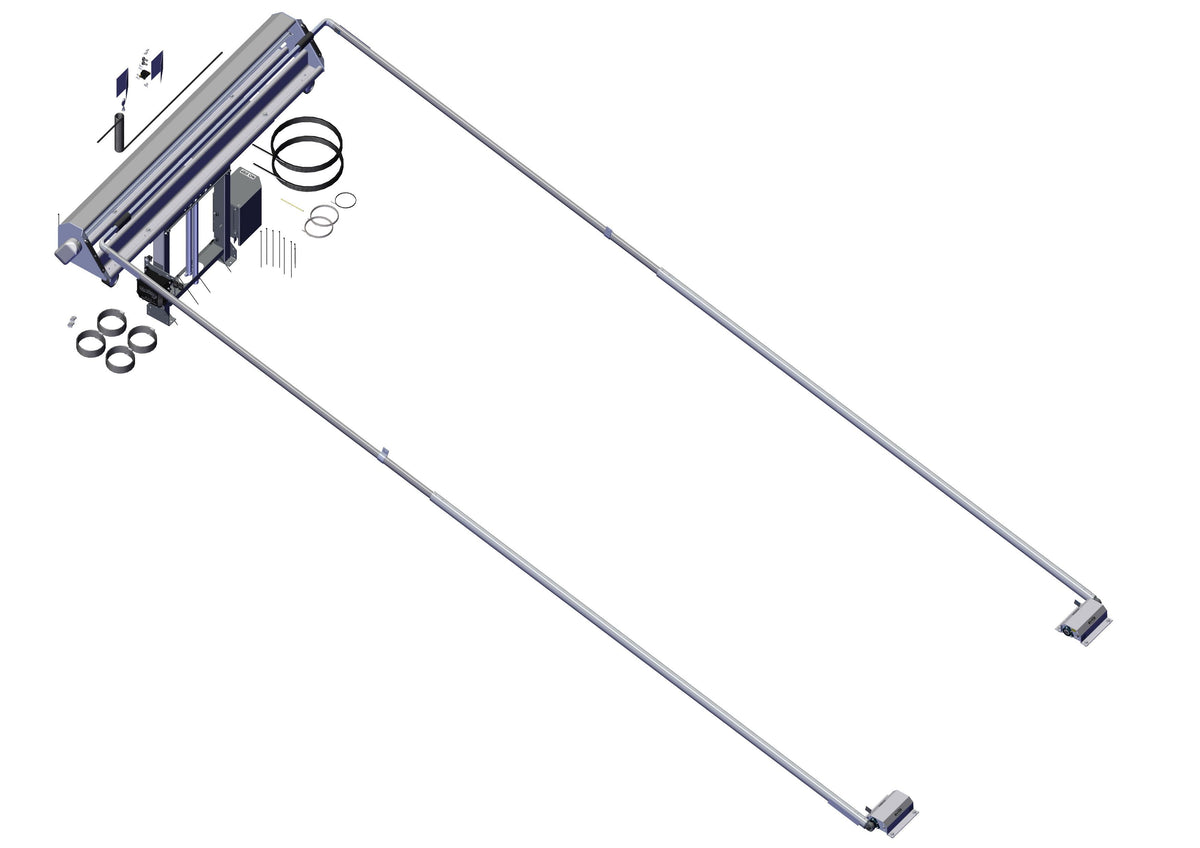 DC426, SD Dual Stage Tower, 16 Spring 22' Top Mount Ext Duty Pivot, Extreme Bow Set 69426 | Roll-Rite | American Tarping