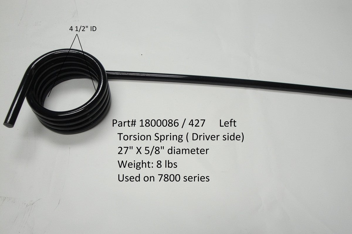 5/8" Torsion Spring 1800086 Driver Side | Donovan Tarps | American Tarping