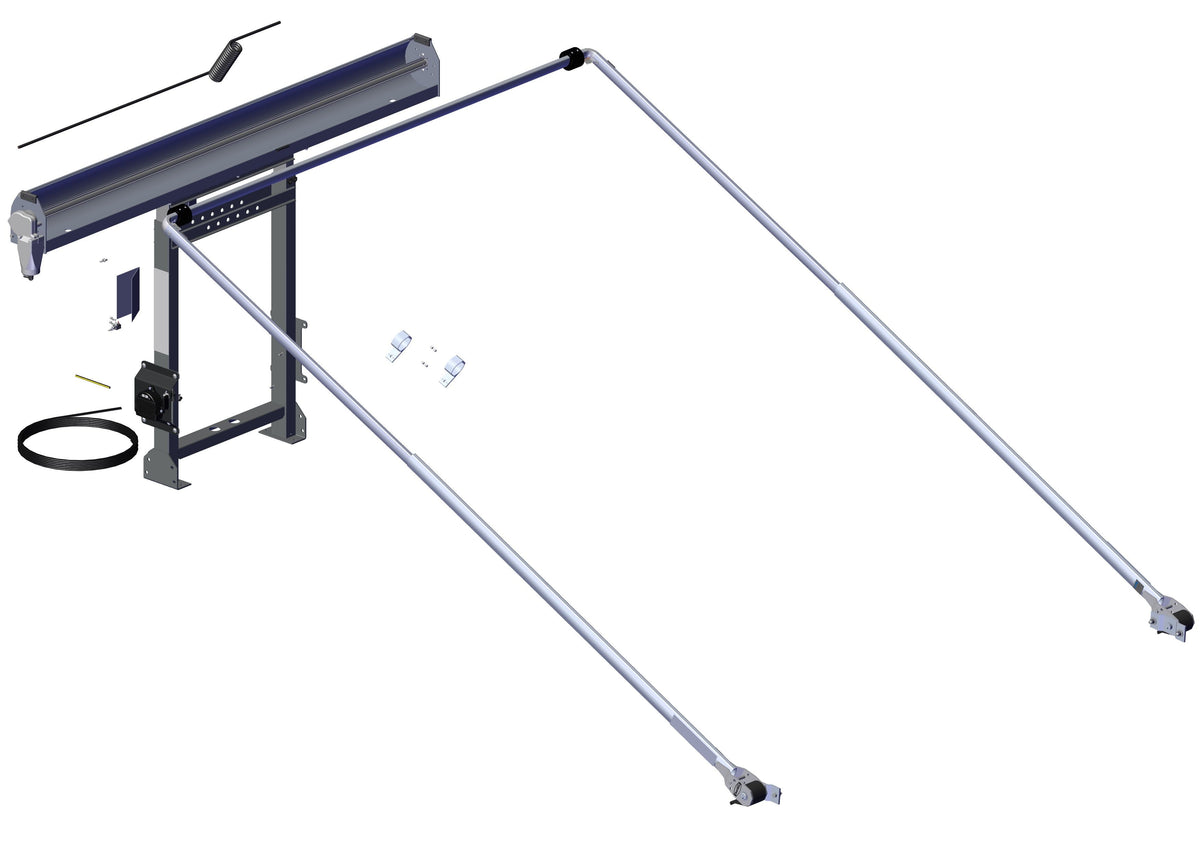 DC200, TM Stationary Tower, 5 Spring 84" Ext Pivot, Wide Bow Set 69200 | Roll-Rite | American Tarping