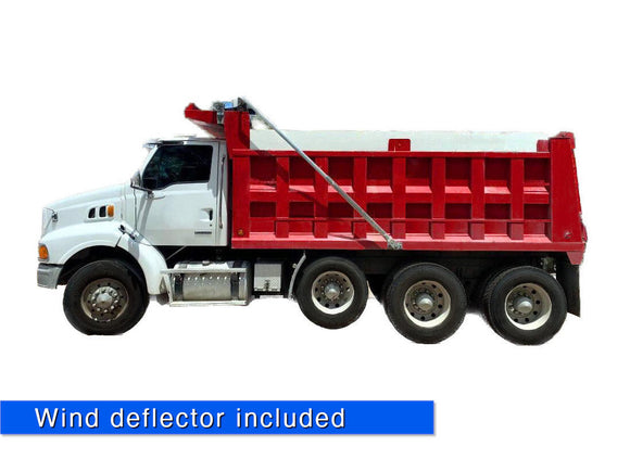 Electric Dump Truck Tarp System, up to 24' (5-Spring, Aluminum) Wind Deflector Included | Sioux City Tarp | American Tarping