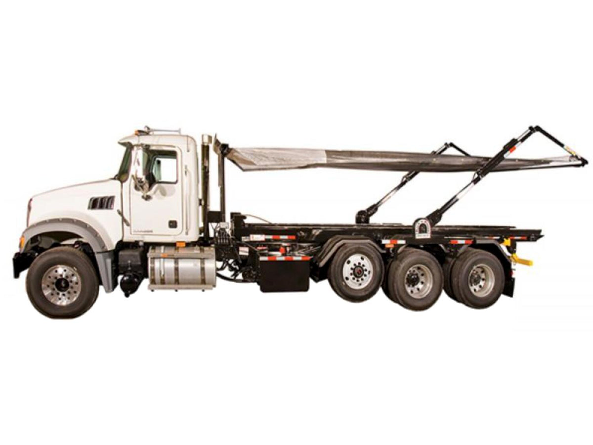 flatbed tarp system Rack 'n Pinion® Roll Off Container System | Pioneer Coverall