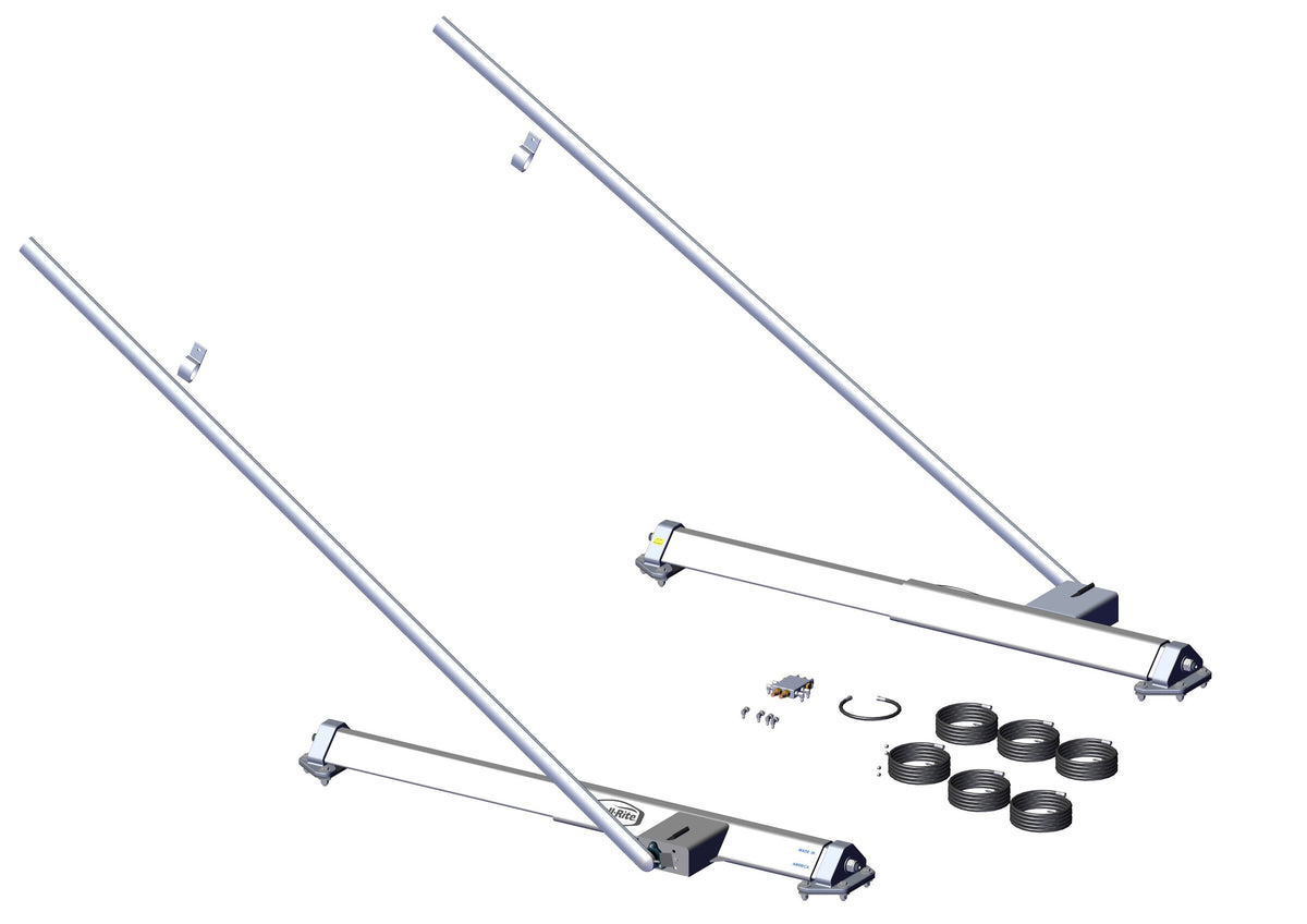 Pivot Set. 3ft Low Profile Sliding 6 Spring Pivot Set w/120" Tubes 47710 | Roll-Rite | American Tarping