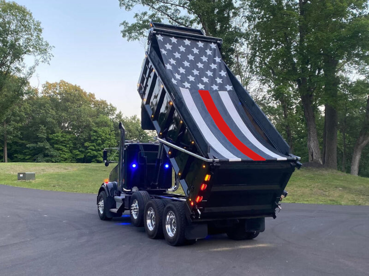 Thin Red Line Vinyl Asphalt Tarp United Tarps American Tarping