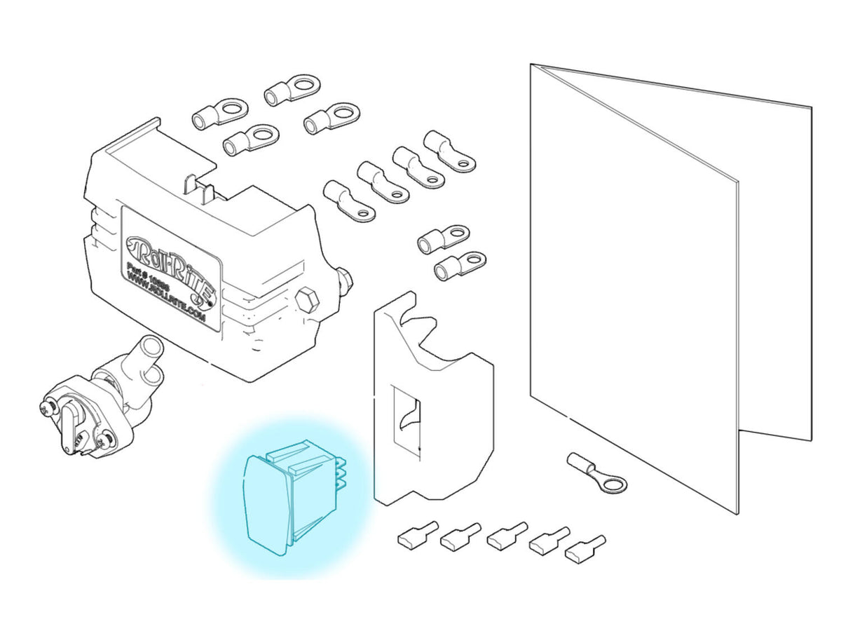 Switch. Rocker (Open/Close) 19300 | Roll-Rite | American Tarping