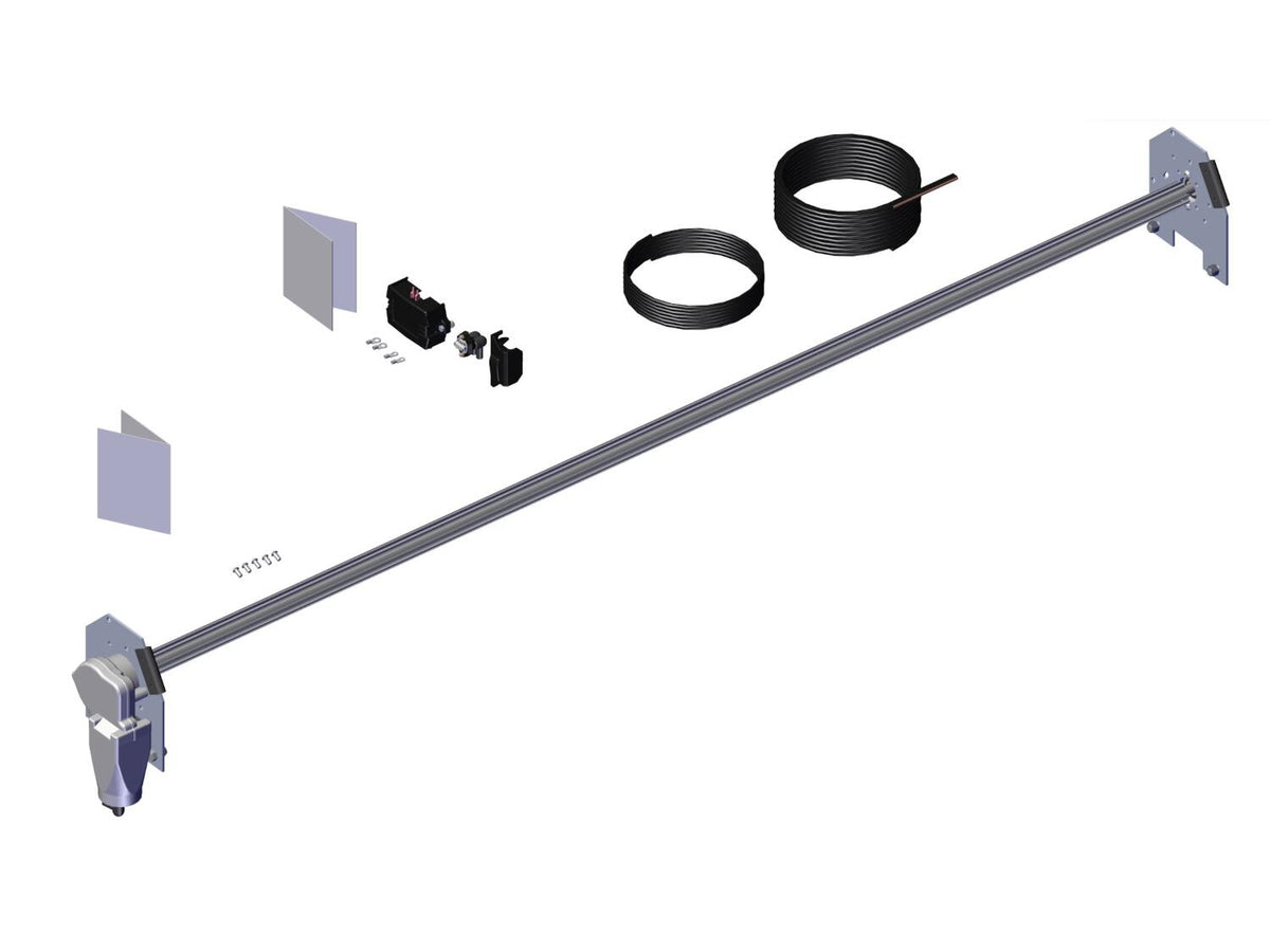 Spool Kit. TarpMaster Tarp Spool w/97" Axle & Mounting Brackets 36370 | Roll-Rite