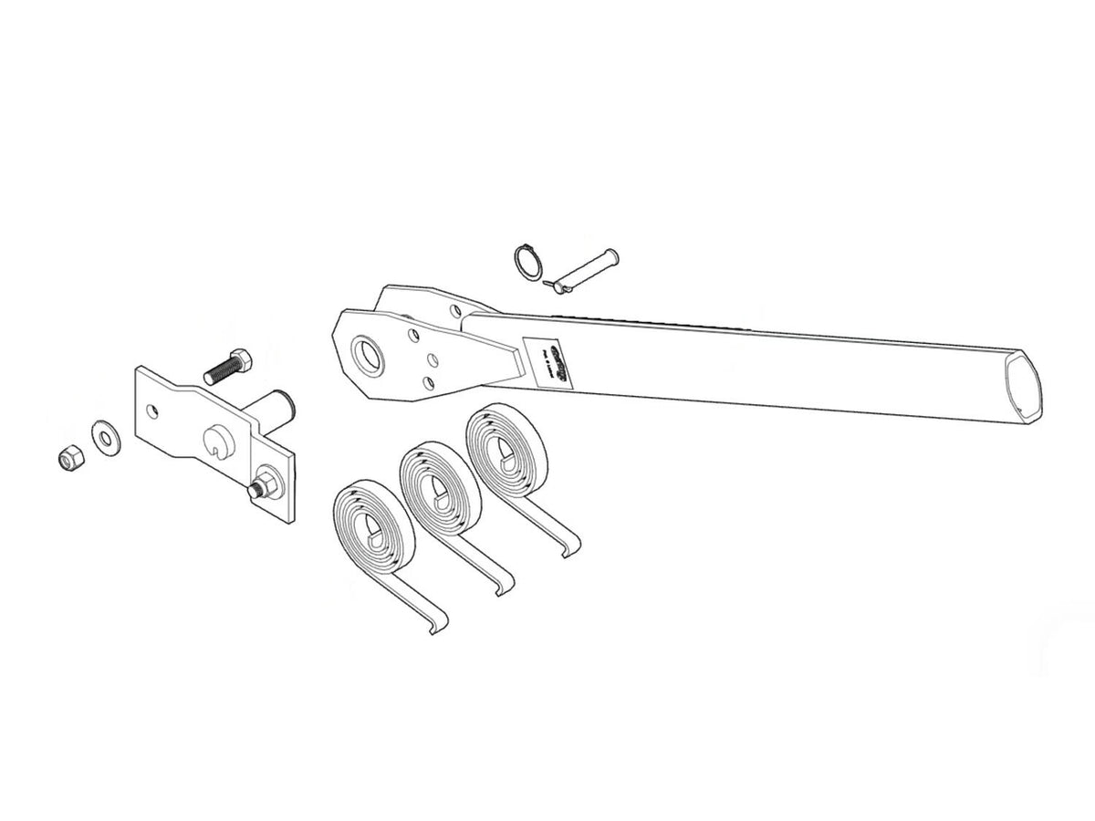 Pivot. 3 Spring Pivot w/31" Pivot Tube - Passenger Side 4643P-31 | Roll-Rite | American Tarping