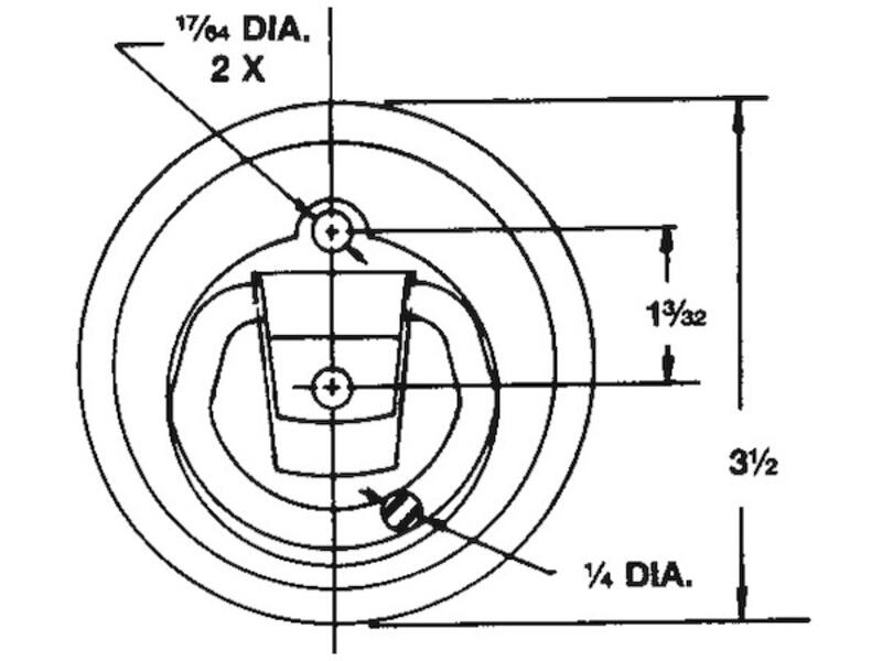 Surface Mounted Or Recessed Rope Ring B703 | Buyers Products