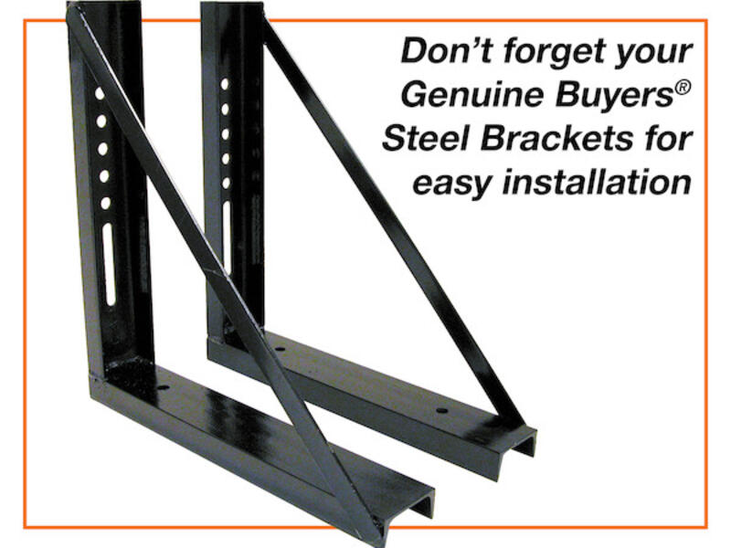 Truck Tool Box, Underbody Black Steel w/ T-Latch Brackets | Buyers Products | American Tarping