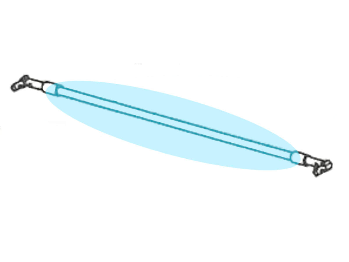 Crossover Bar Replacement Pipe K0424P Diagram | Mountain Tarp | American Tarping