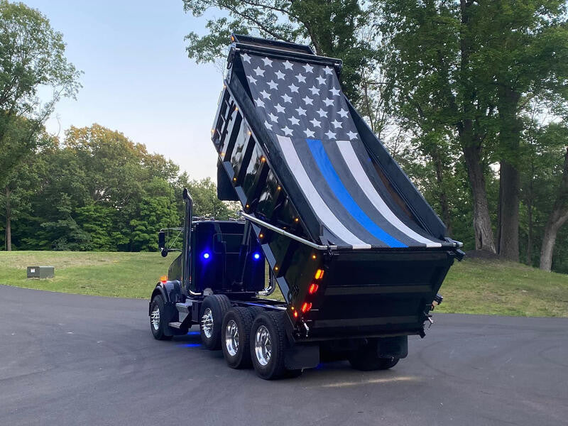 Back the Blue HD Mesh Dump Truck Tarp