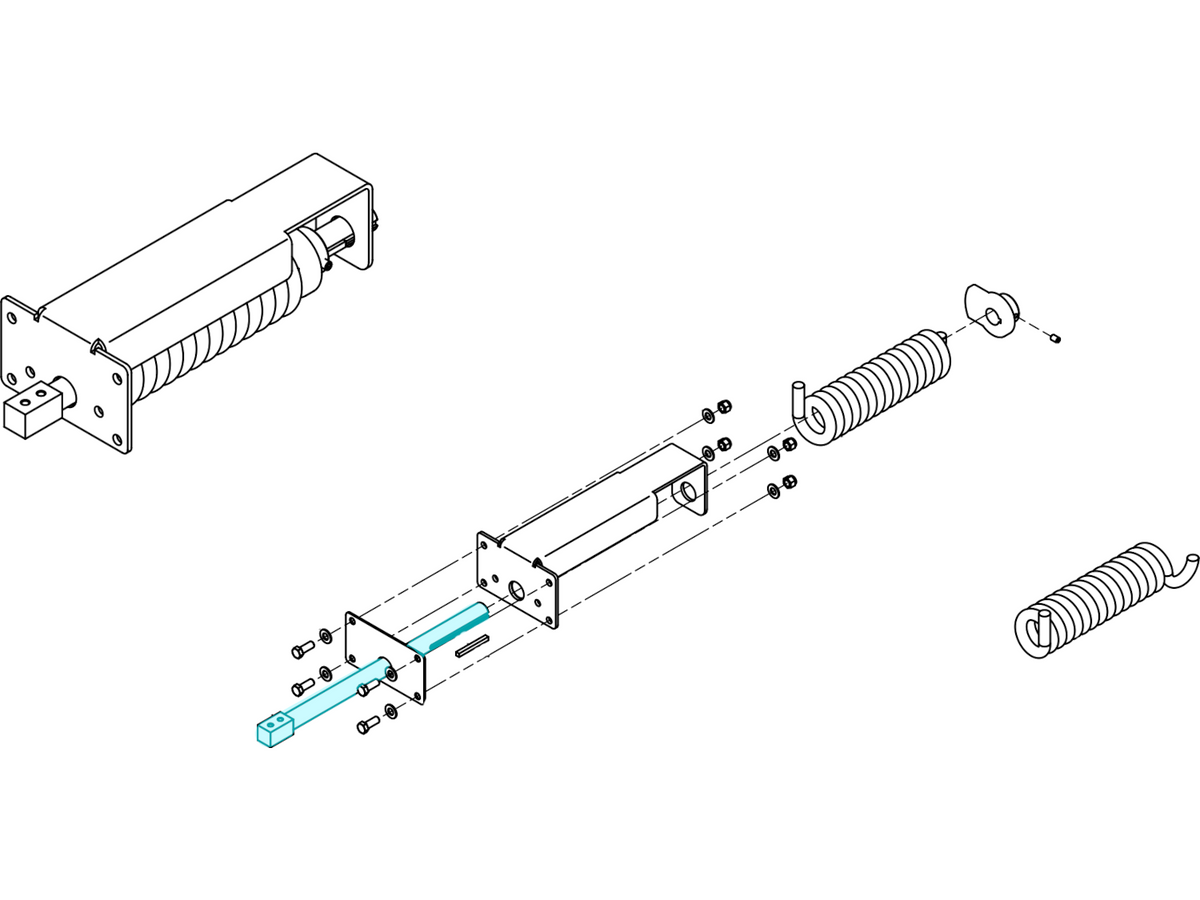 1/2" Spring Shaft, Easy Cover Undermount  0311-860451 | Aero Industries | American Tarping