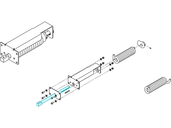 1/2" Spring Shaft, Easy Cover Undermount  0311-860451 | Aero Industries | American Tarping