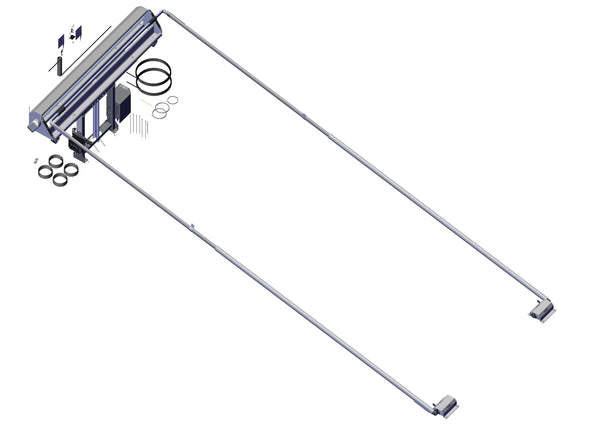 DC426, SD Dual Stage Tower, 16 Spring 22' Top Mount Ext Duty Pivot, Extreme Bow Set 69426 | Roll-Rite | American Tarping