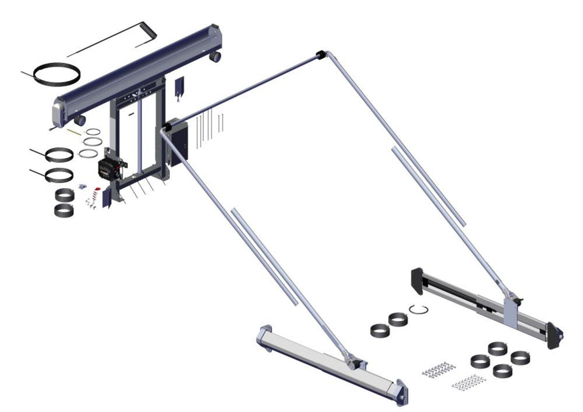 DC302, SD Single Stage Tower, 5 Spring Vertical Sliding Pivot, Wide bow Set 69302 | Roll-Rite | American Tarping
