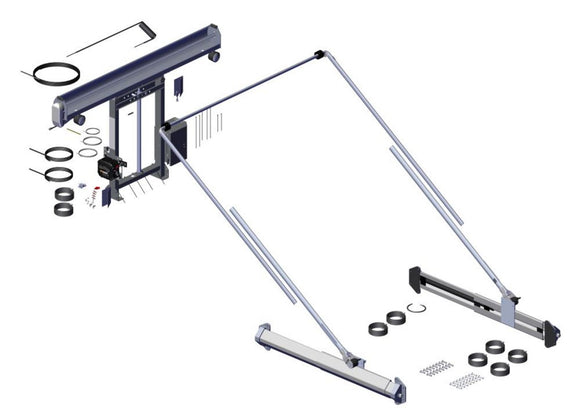 DC302, SD Single Stage Tower, 5 Spring Vertical Sliding Pivot, Wide bow Set 69302 | Roll-Rite | American Tarping