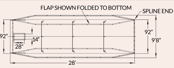 Roll Off Tarp (SWAT Mighty Mesh Tarp 9'8" x 28') 1801640 | Donovan Tarps