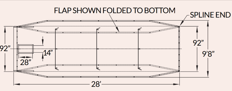 tarp plan Roll Off Tarp (SWAT Mighty Mesh 9'8" x 28') 1801640