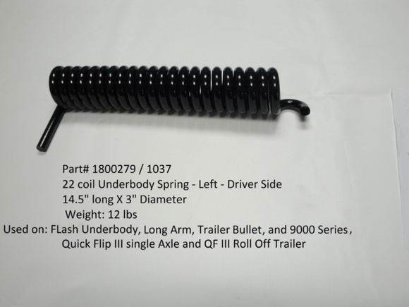 22-Coil Torsion Spring (Driver Side) 1800279 / 1037 | Donovan Tarps