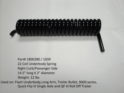 22-Coil Torsion Spring (Passenger Side) 1800280 / 1039 | Donovan Tarps