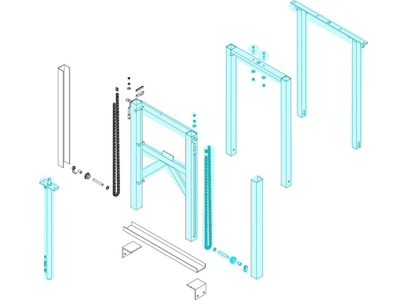 Hy-Tower™ DL Base Kit w/ Cylinder 1800085 | Donovan  | American Tarping