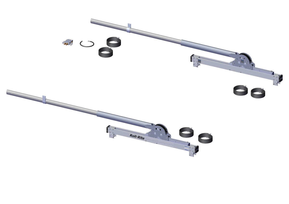Pivot Set, 20'' Narrow Profile Sliding 6 Spring Pivot Set w/ 96" Tubes 47730 | Roll-Rite | American Tarping