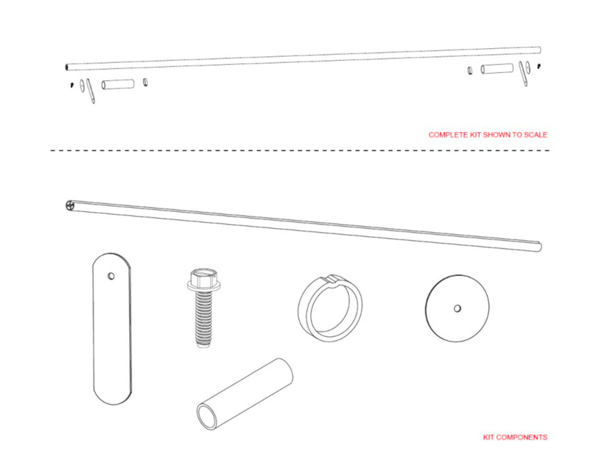 Pull Rod Hardware Kit and Rear Crossbar (manual) | Pulltarps | American Tarping