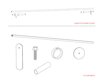 Pull Rod Hardware Kit and Rear Crossbar (manual) | Pulltarps | American Tarping