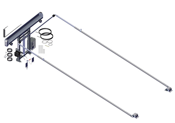 DC428, SD Dual Stage Tower, 8 Spring 16' Top Mount Pivot, Wide Bow Set 69428 | Roll-Rite | American Tarping