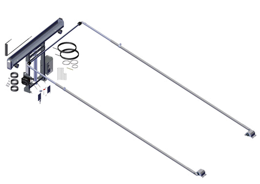 DC428, SD Dual Stage Tower, 8 Spring 16' Top Mount Pivot, Wide Bow Set 69428 | Roll-Rite | American Tarping