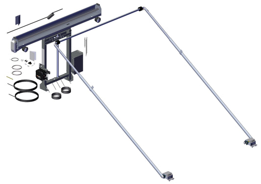DC400, 24v SDX Adjustable Tower, 6 Spring Top Mount Pivot, Wide Bow Set 69400-24 | Roll-Rite | American Tarping