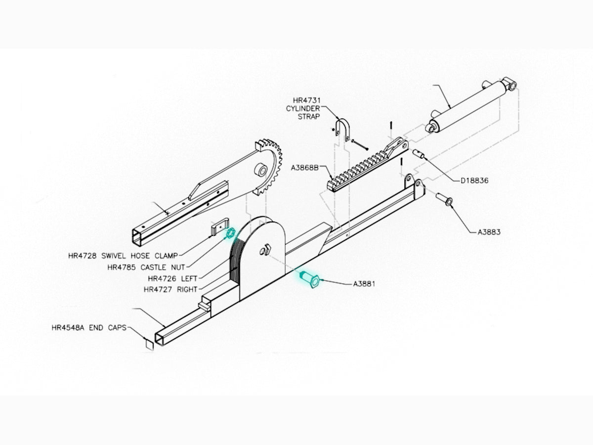 Rack n Pinion Arm Pivot Pin Kit A3881KIT | Pioneer Coverall | American Tarping