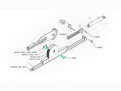 Rack n Pinion Arm Pivot Pin Kit A3881KIT | Pioneer Coverall | American Tarping