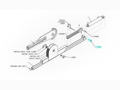 Rack 'N Pinion Cylinder Pin A3883 | Pioneer Coverall | American Tarping
