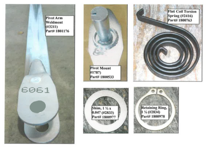 Lower Bullet Pivot Arm Assembly (Includes Springs, Pivot Pin & Hardware) | Donovan Tarps