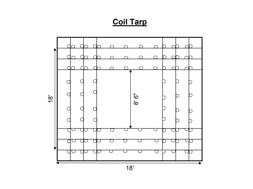 Flatbed Coil Tarp 18'x18'