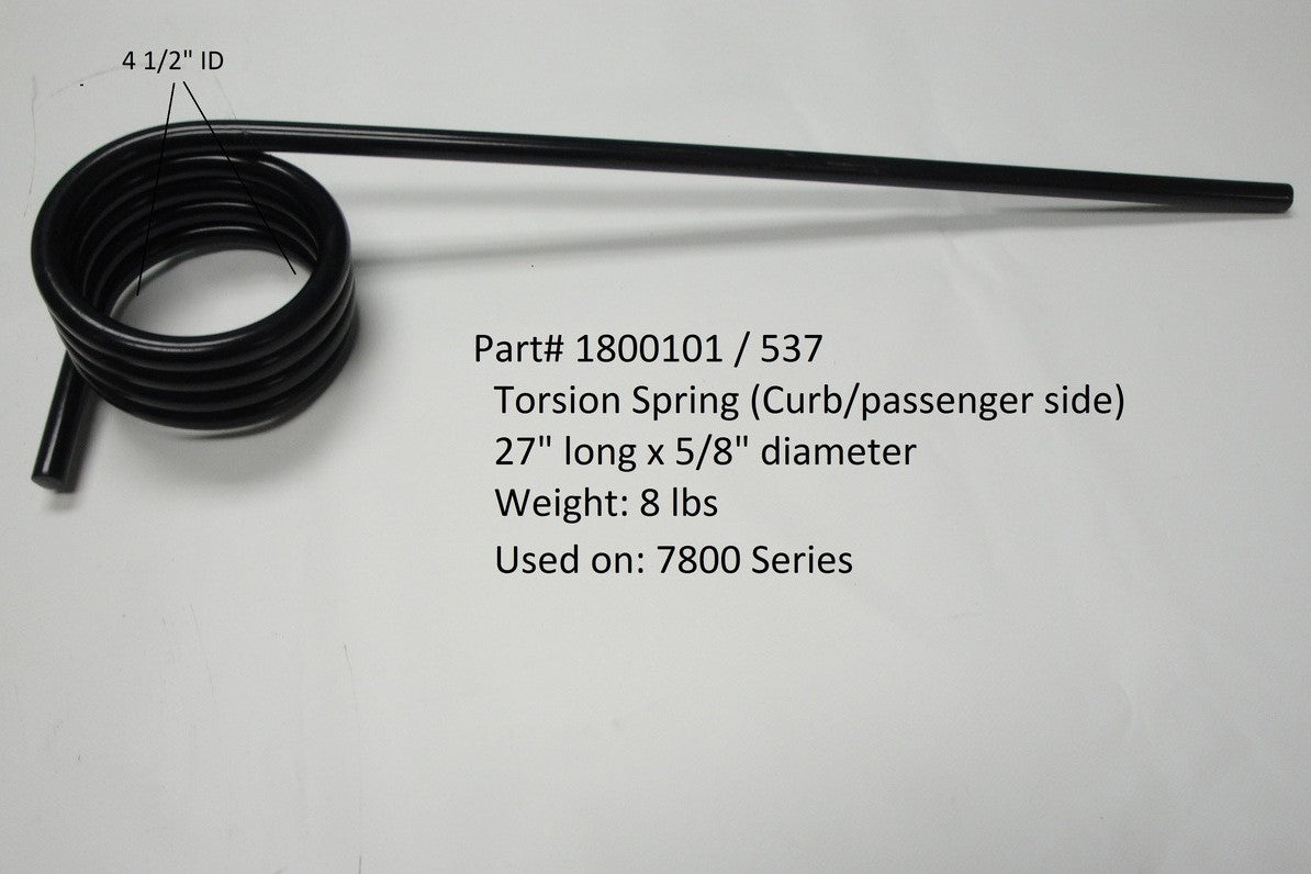 5/8" Torsion Spring 1800101 Passenger Side | Donovan Tarps | American Tarping