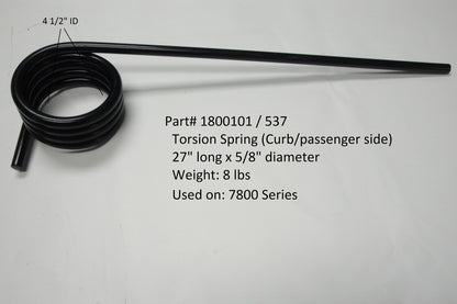 5/8" Torsion Spring 1800101 Passenger Side | Donovan Tarps | American Tarping