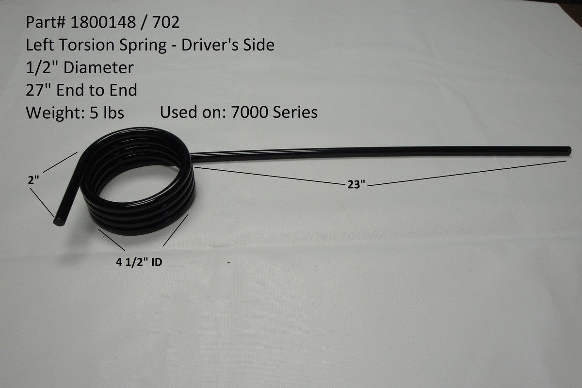1/2" Torsion Spring 1800148 Driver Side | Donovan Tarps | American Tarping