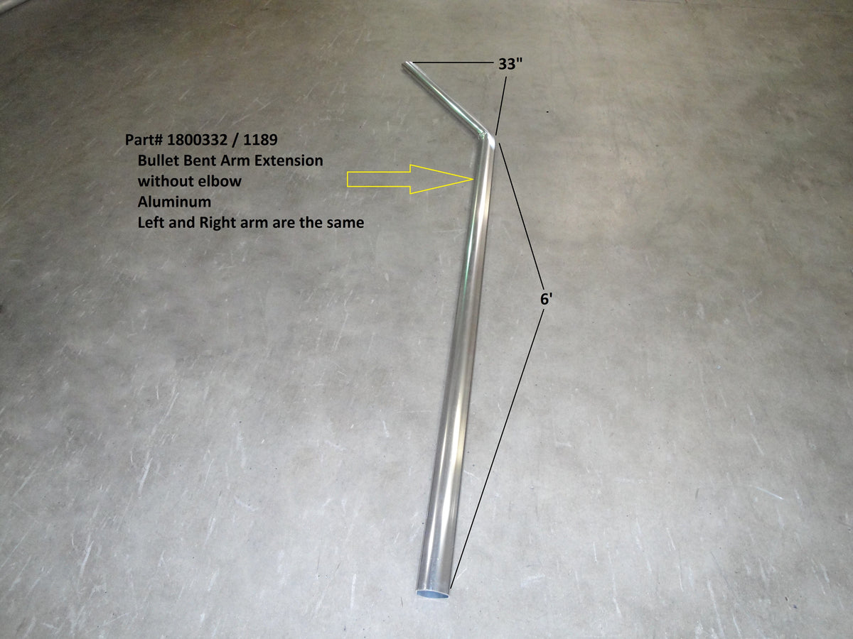 Bullet Upper Arm Extrusion - 30° Bend 1800332  | Donovan Tarps