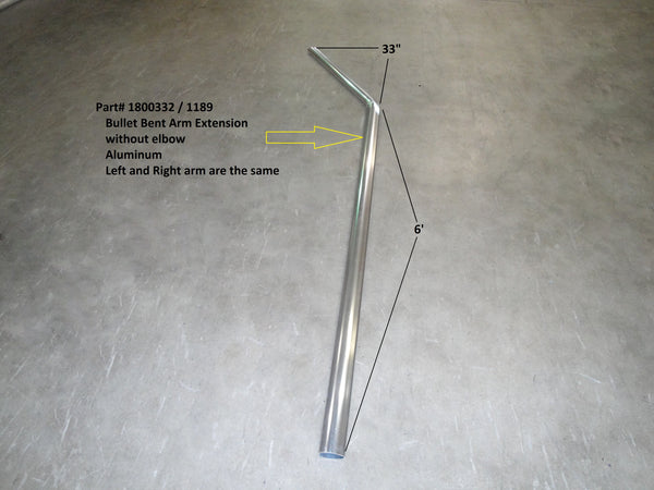 Bullet Upper Arm Extrusion - 30° Bend 1800332  | Donovan Tarps