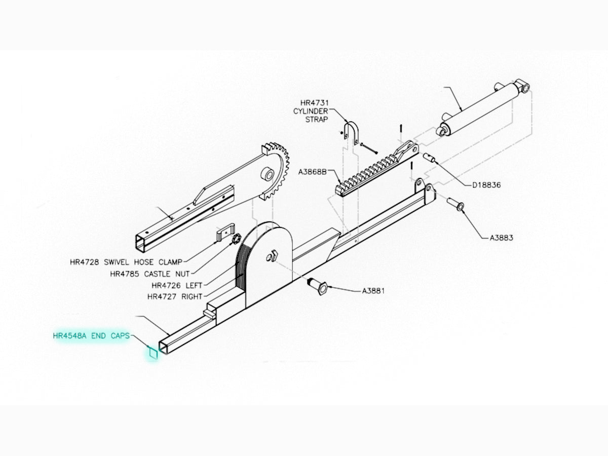 Rack 'N Pinion Mounting Tube Caps HR4548A | Pioneer | American Tarping