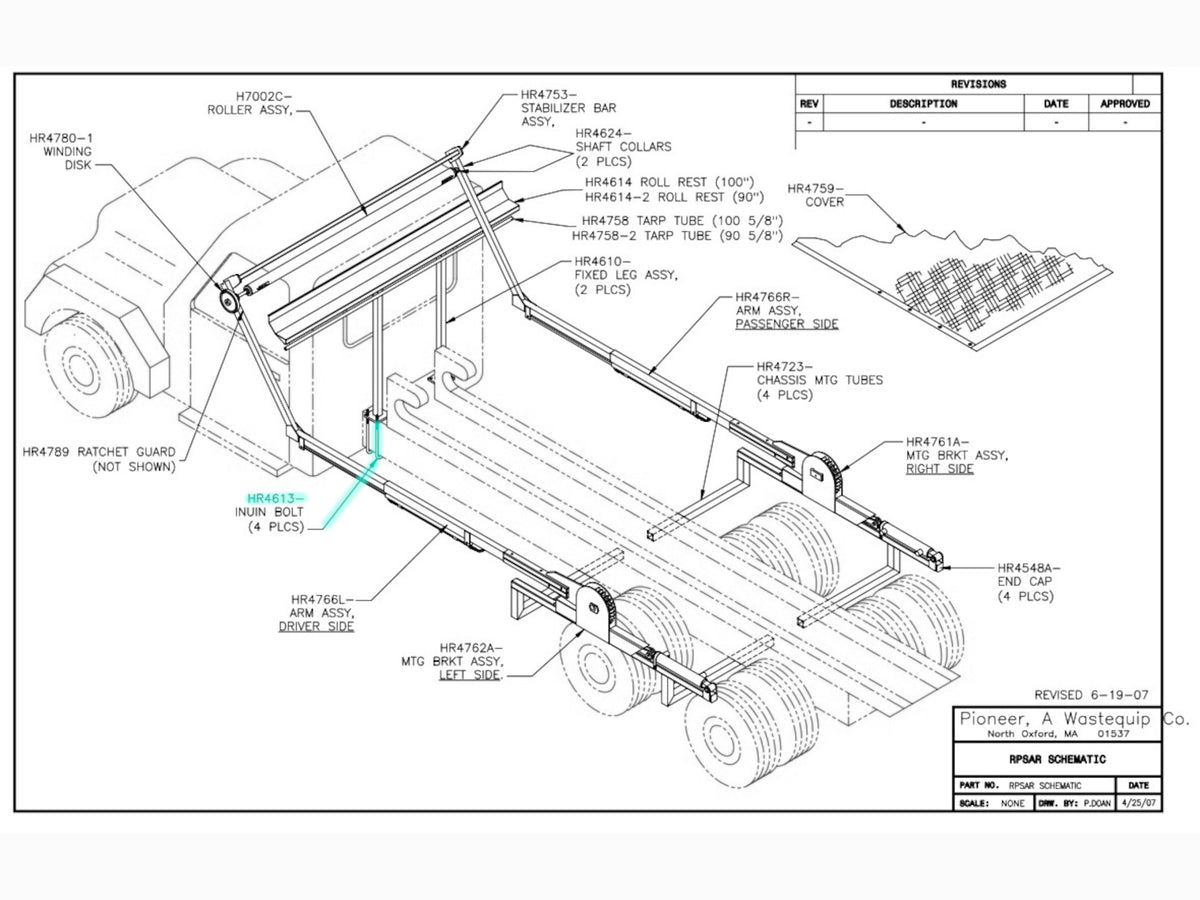 Rack 'N Pinion U-Bolt HR4613  | Pioneer | American Tarping