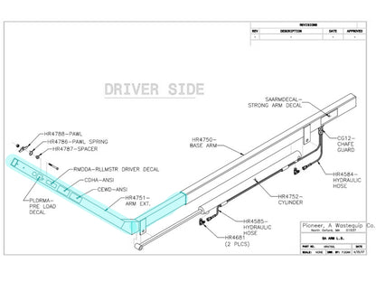 Rack 'N Pinion Arm Extension HR4751 -Pioneer Coverall - American Tarping