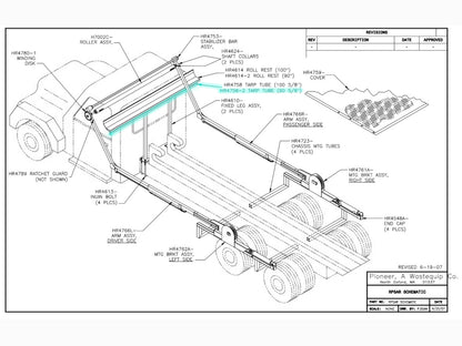Rack 'N Pinion 90 5/8" Tarp Tube (HR4758-2) - Pioneer Coverall | American Tarping