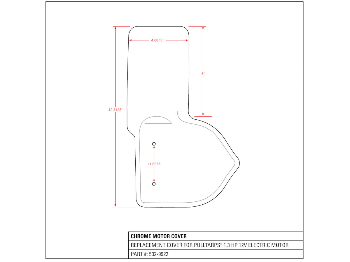 Chrome Motor Cover 502-9922 | Pulltarps | American Tarping