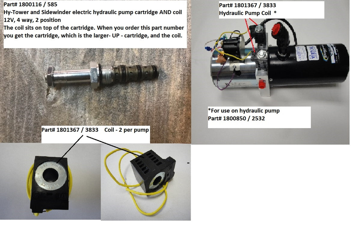 Hydraulic Pump 12V Kit for HY-Tower SL & Sidewinder 1800945 / 2734 | Donovan Tarps
