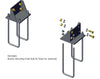 DC200, TM Stationary Tower, 5 Spring 84" Ext Pivot, U-bolt tower bracket set option | Roll-Rite | American Tarping