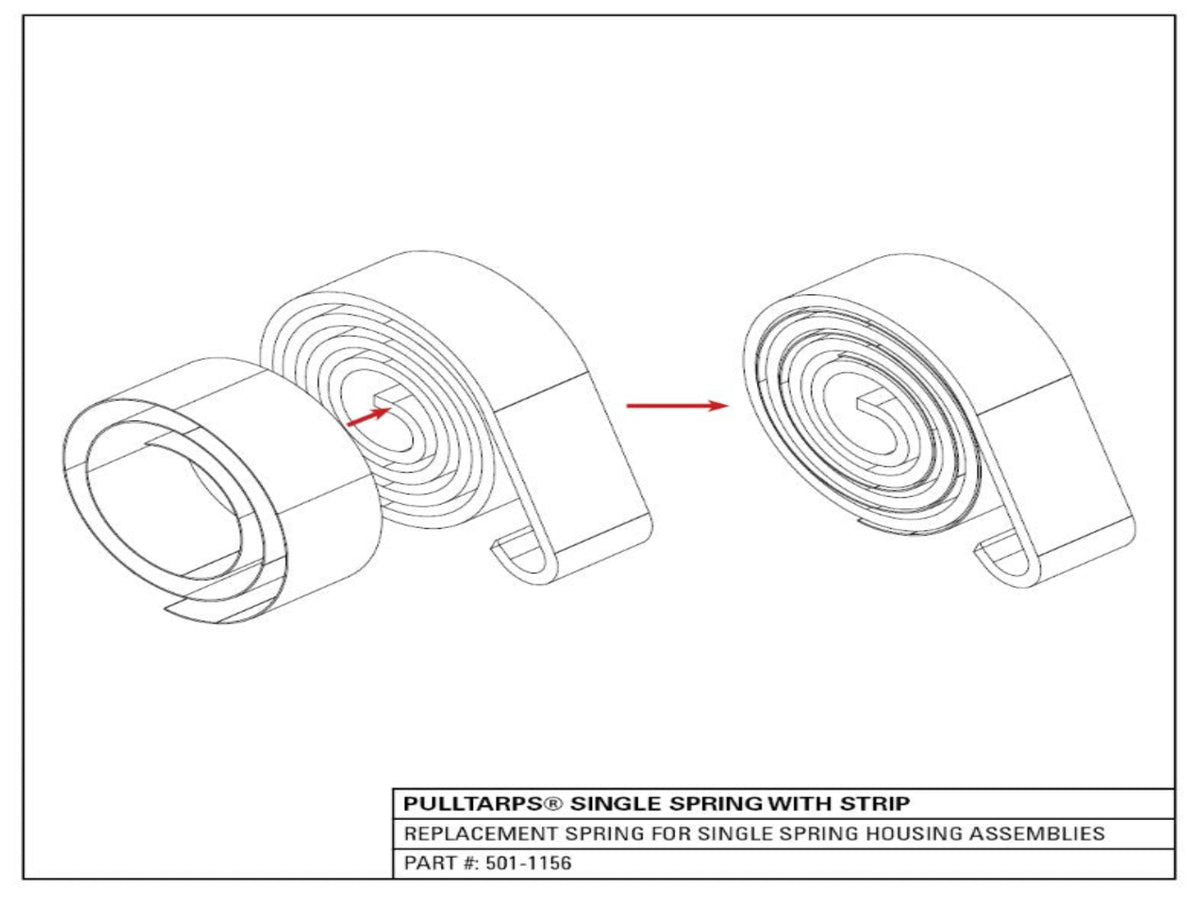 Single spring w/ strip (501-1156) | Pulltarps | American Tarping