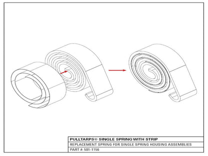Single spring w/ strip (501-1156) | Pulltarps | American Tarping