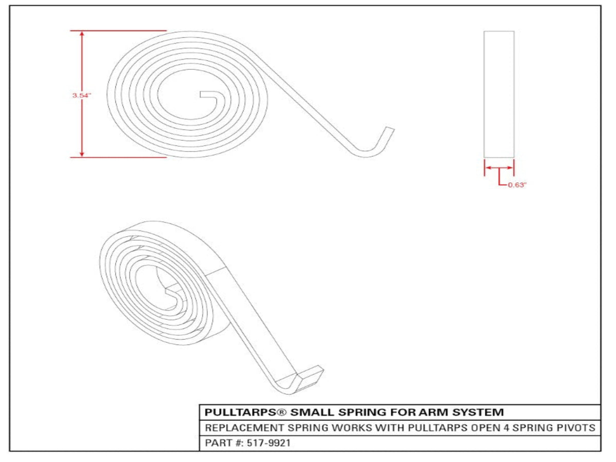 Single spring (517-9921) | Pulltarps | American Tarping